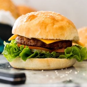 burger made with fresh bun