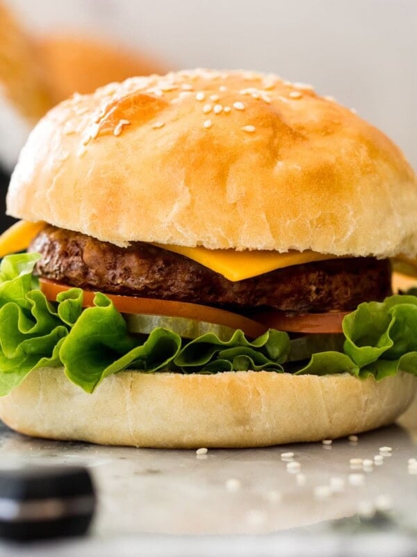 burger made with fresh bun