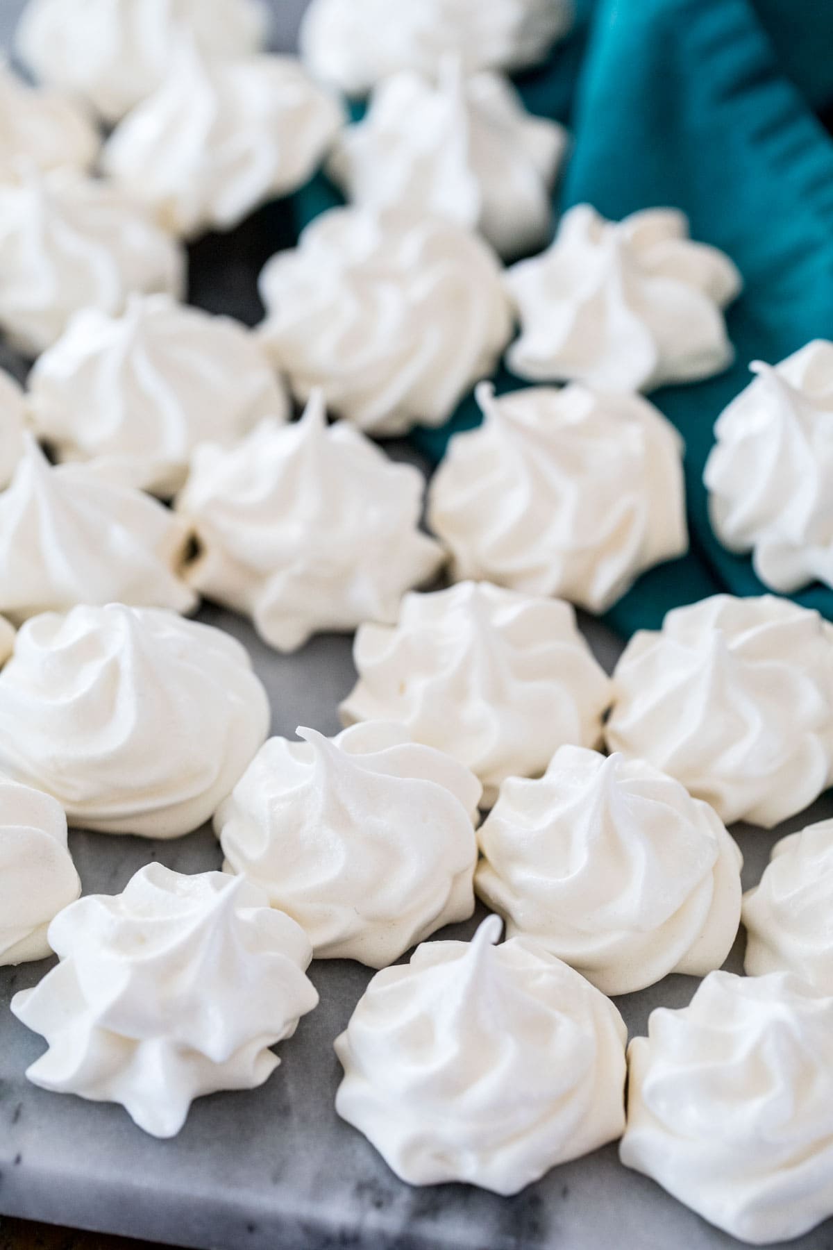 meringue cookies on marble