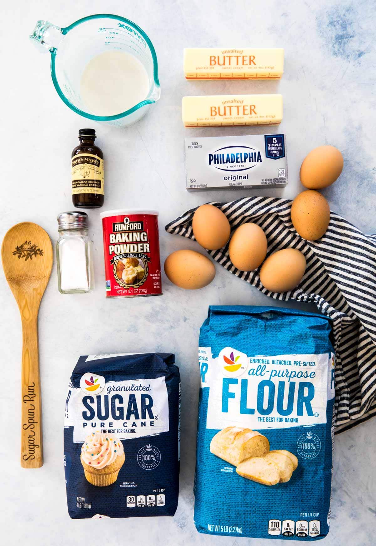 Ingredients for bundt cake