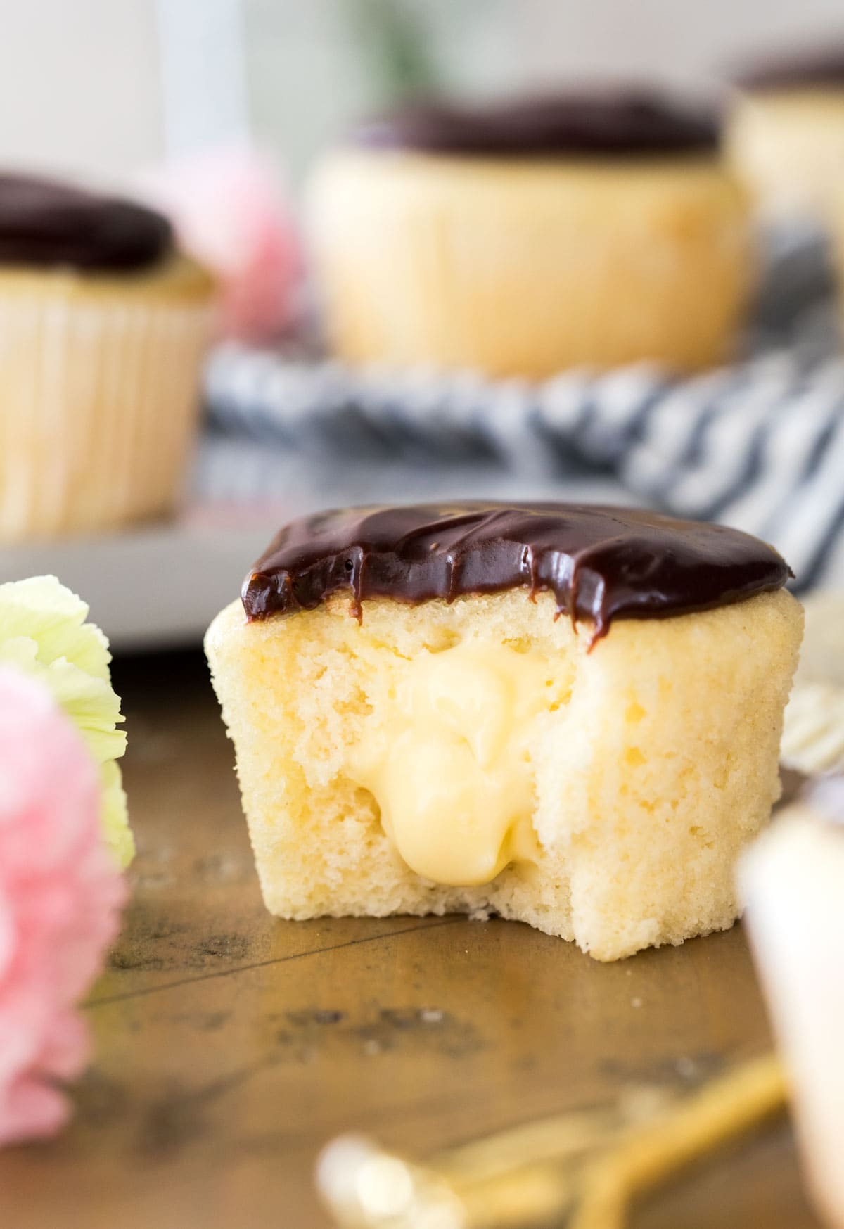 Fake Cupcakes with Chocolate and Vanilla Frosting