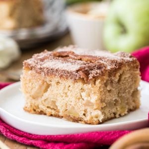 apple cake on white plate