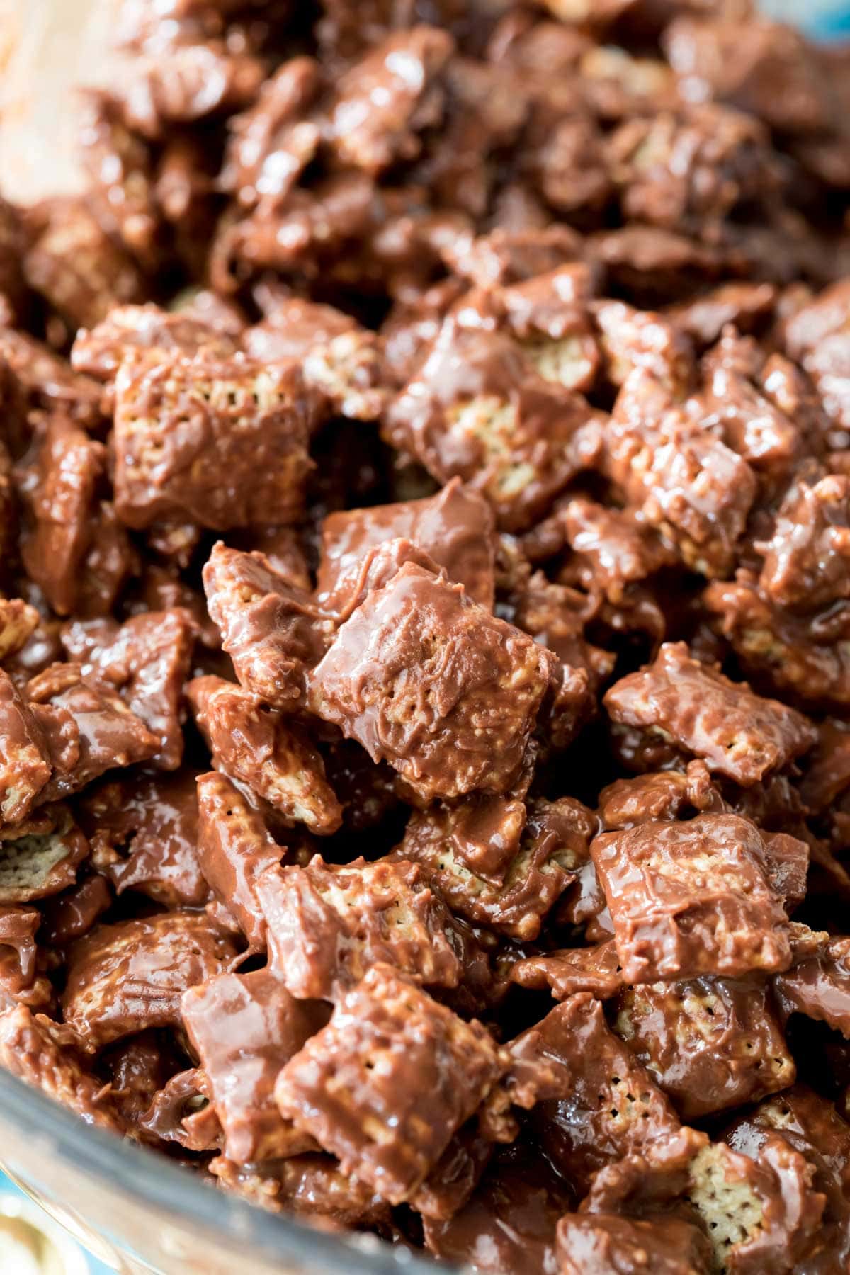 chocolate coated chex