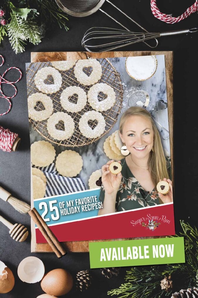 Image of ebook on top of wood cutting board with baking tools surrounding it