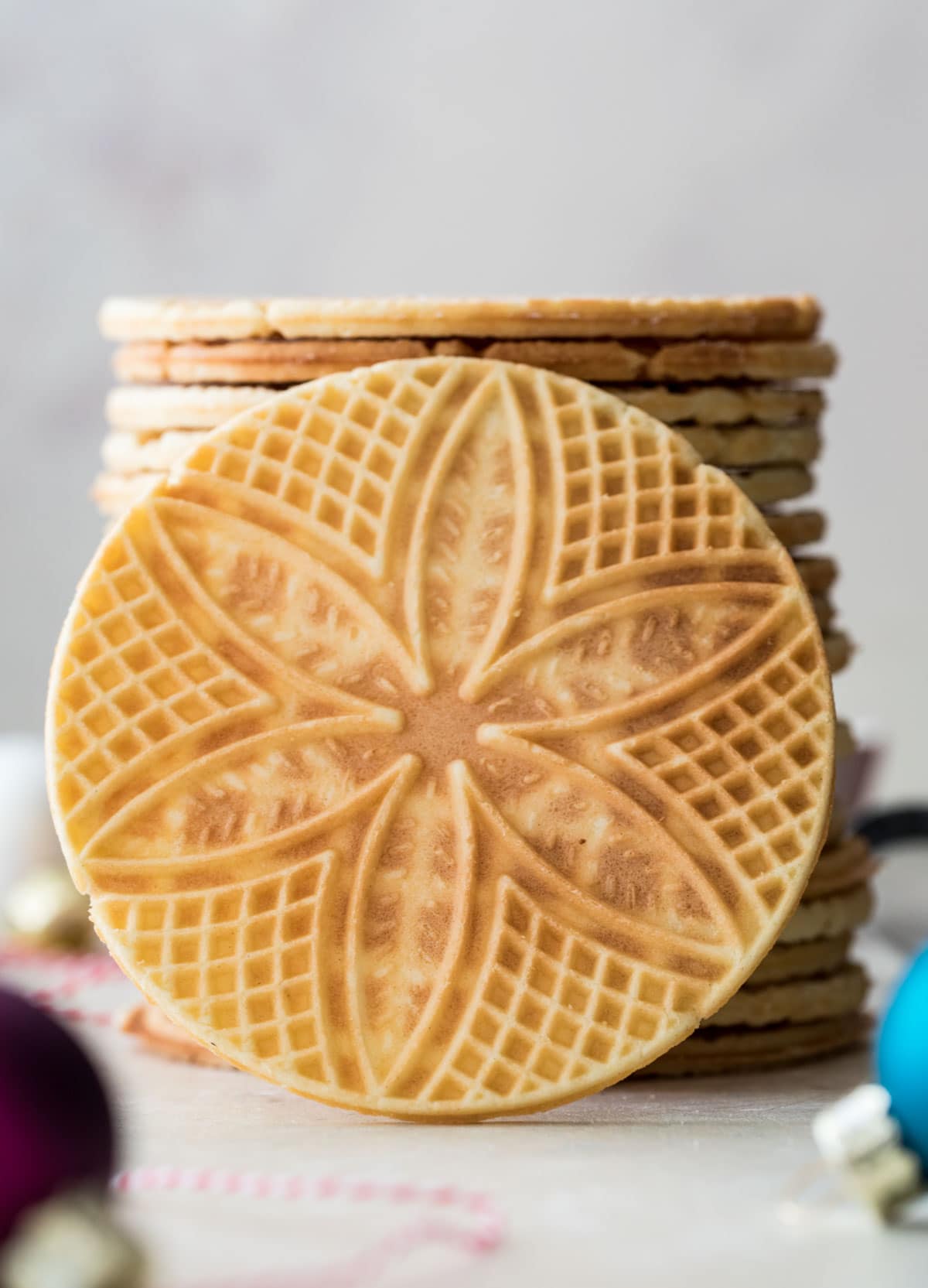 stack of pizzelle