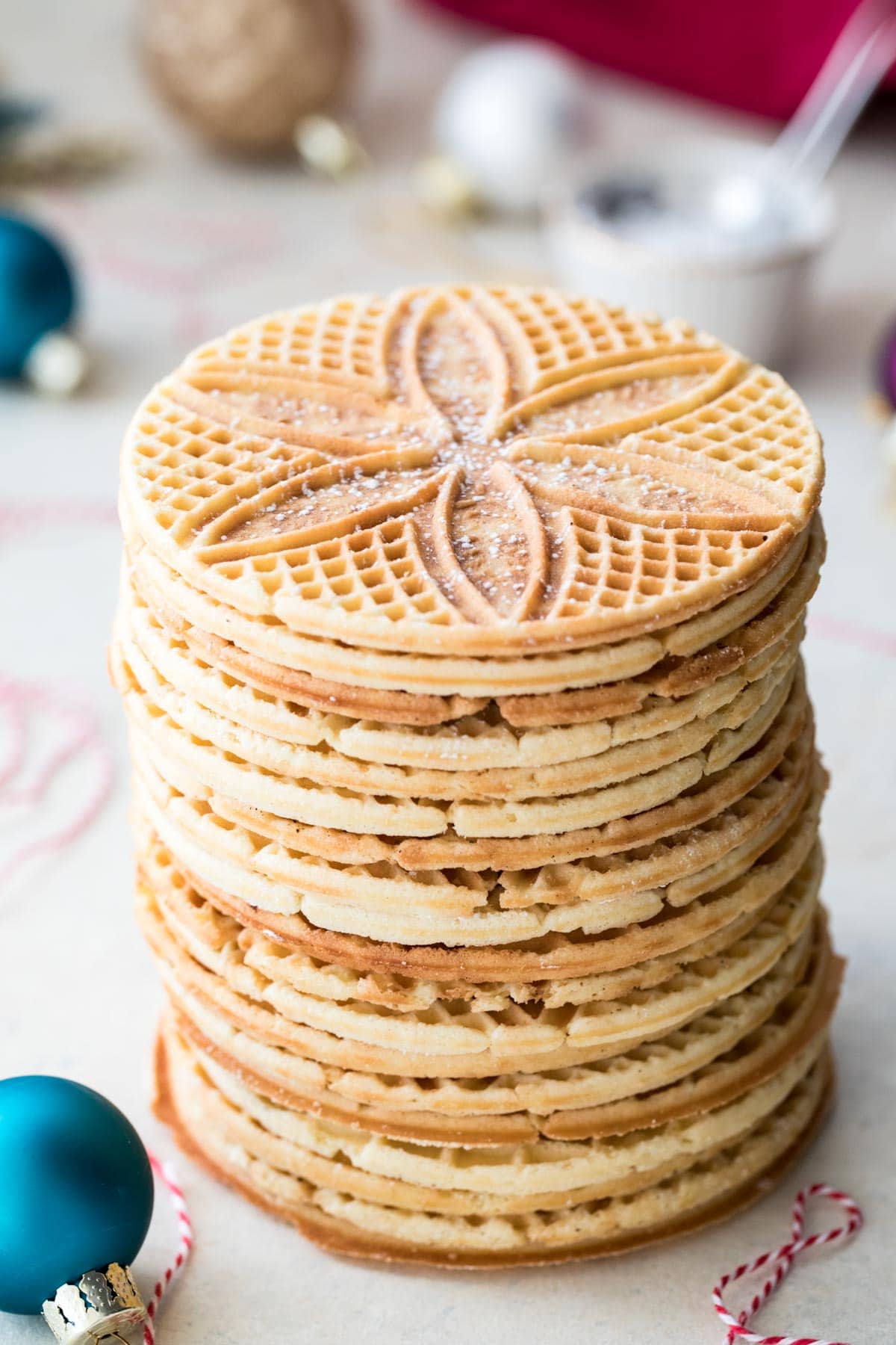 stack of pizzelle