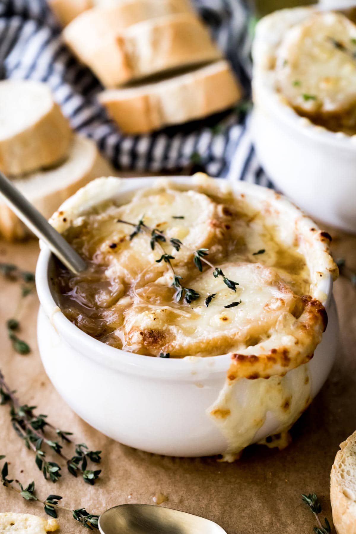 french onion soup in bowl