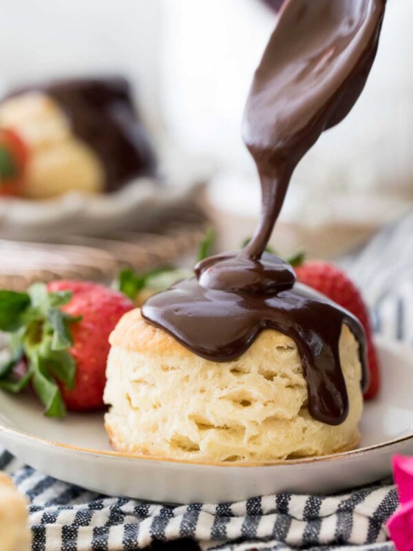 Chocolate Gravy on top of biscuits