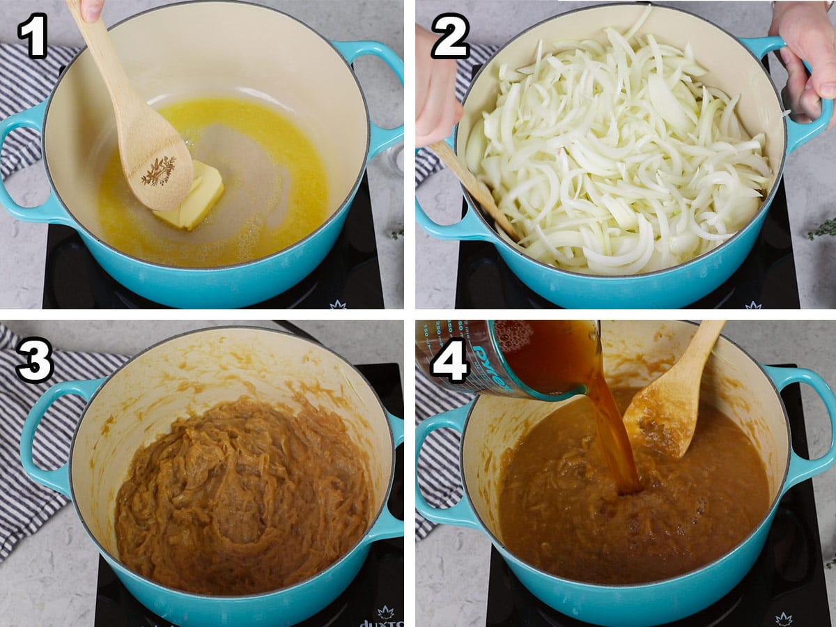 4 steps to making french onion soup