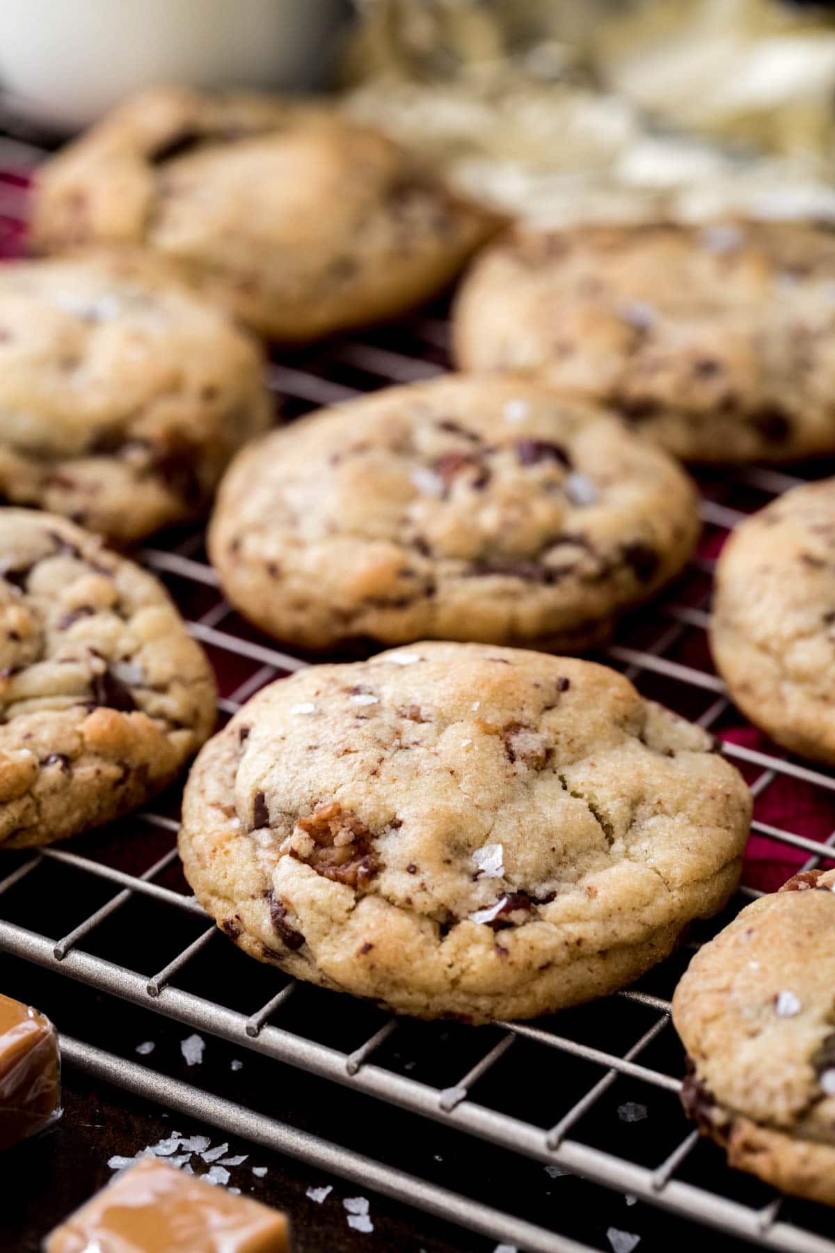 Bacon cookies on cooling rack