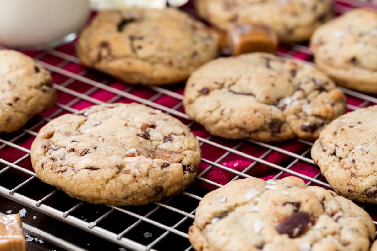 Bacon cookies on cooling rack