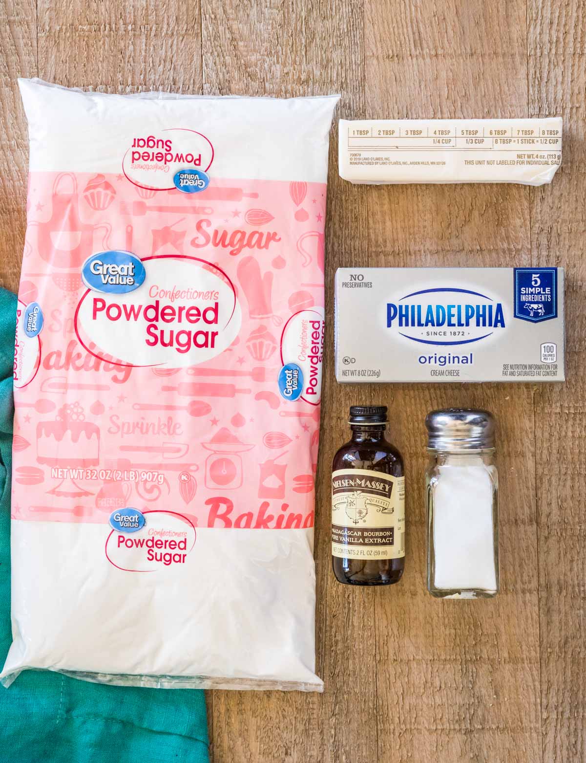 ingredients for brown butter frosting