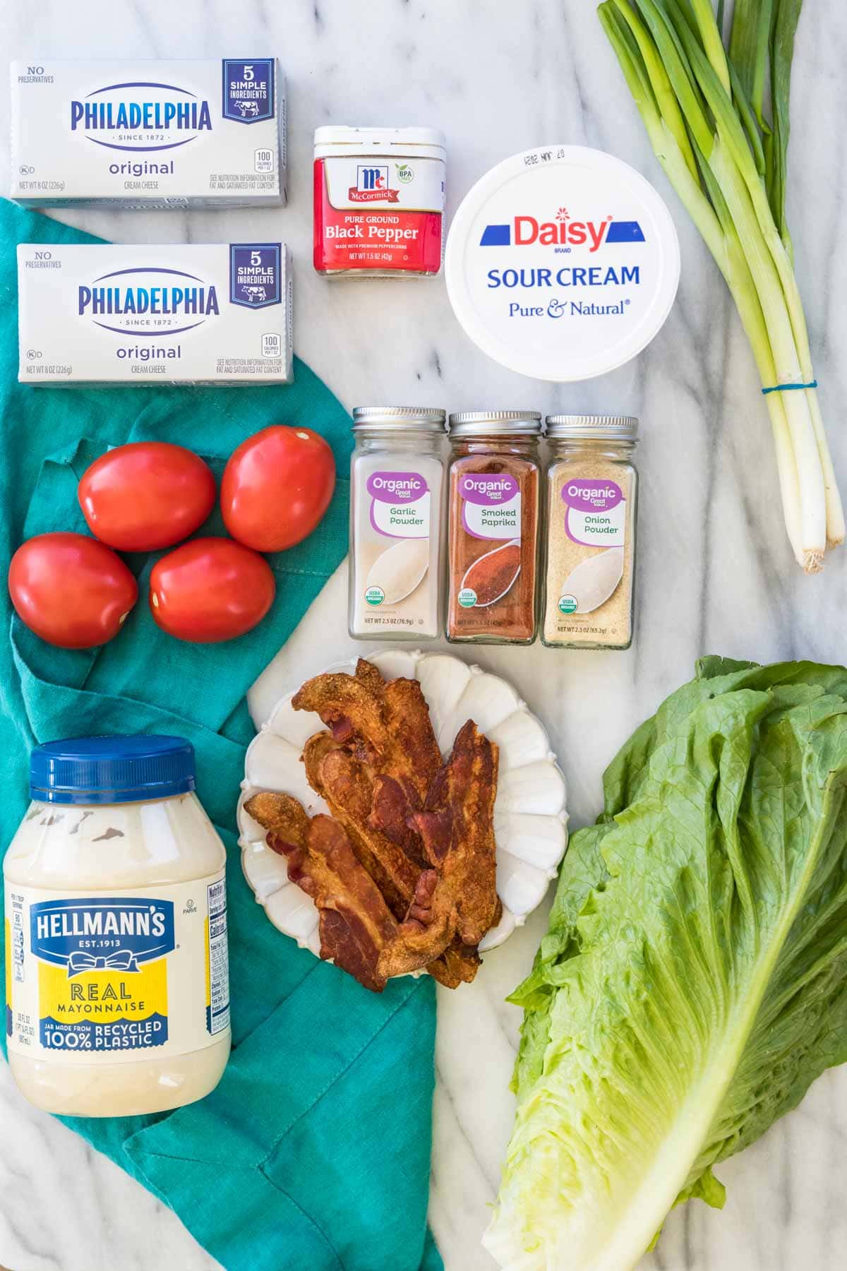 Ingredients for BLT dip