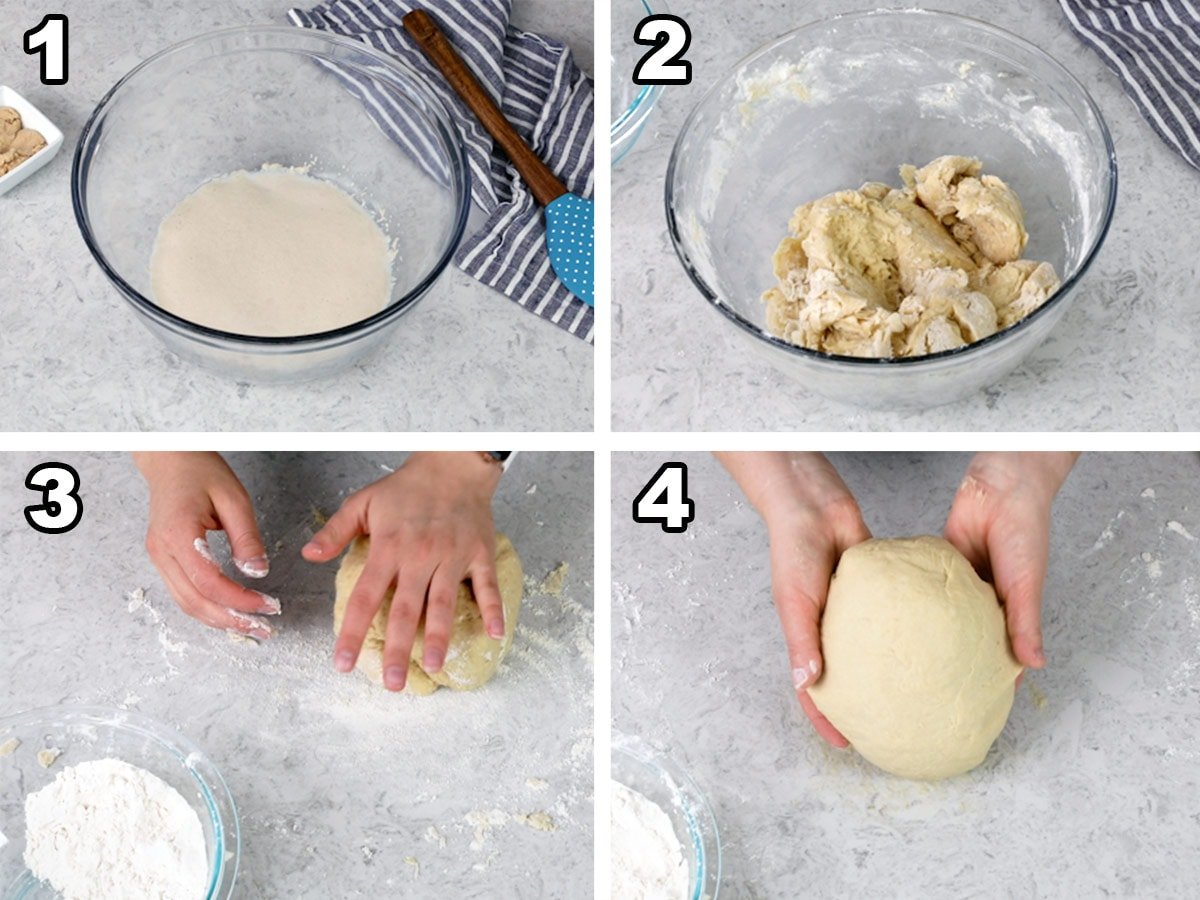 steps for making potato bun dough