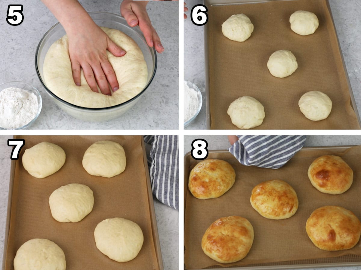 steps for making potato buns