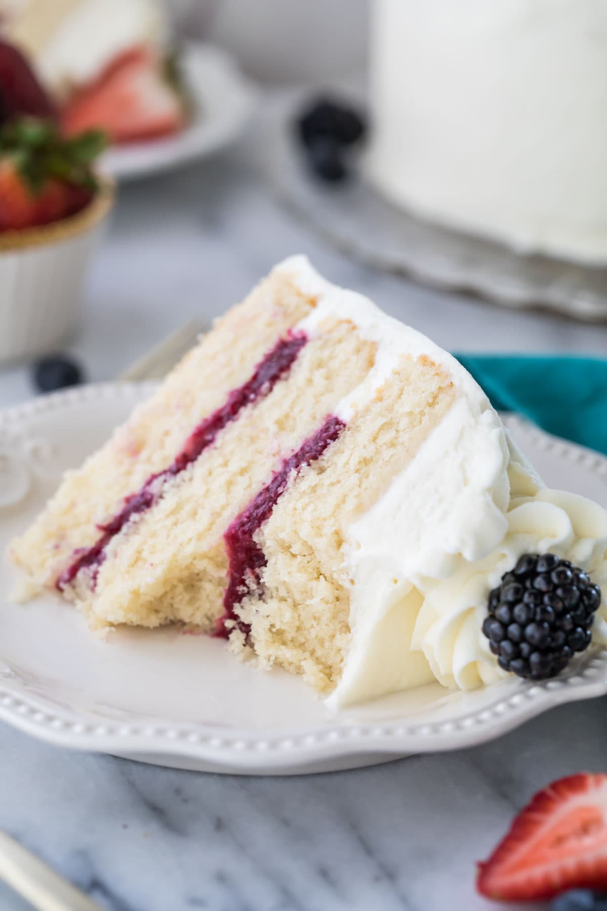 Fluffy Chantilly Cake with Berries - Drive Me Hungry