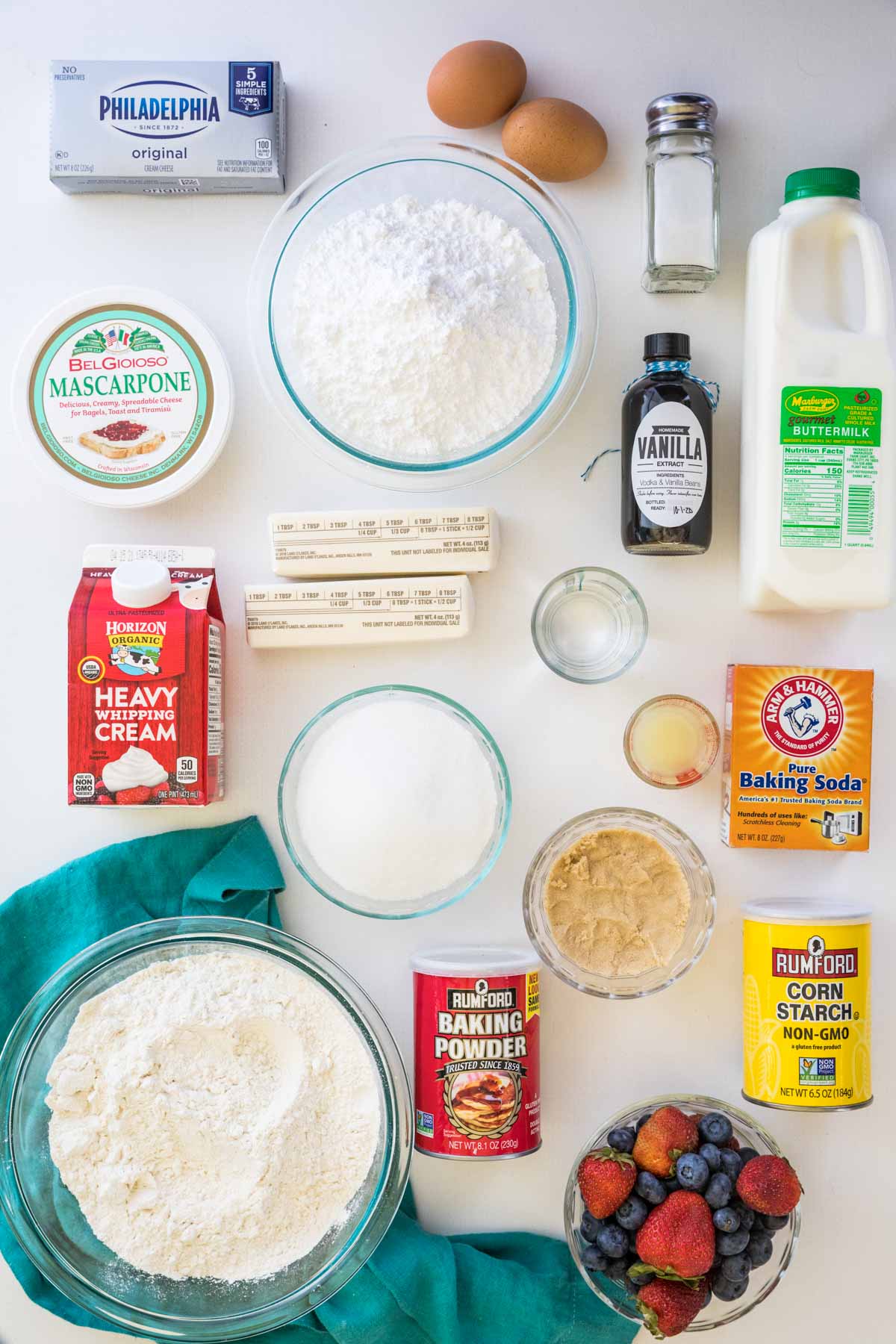 Ingredients for chantilly cake