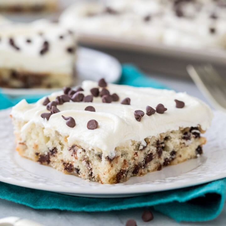 Chocolate Chip Sheet Cake Sugar Spun Run