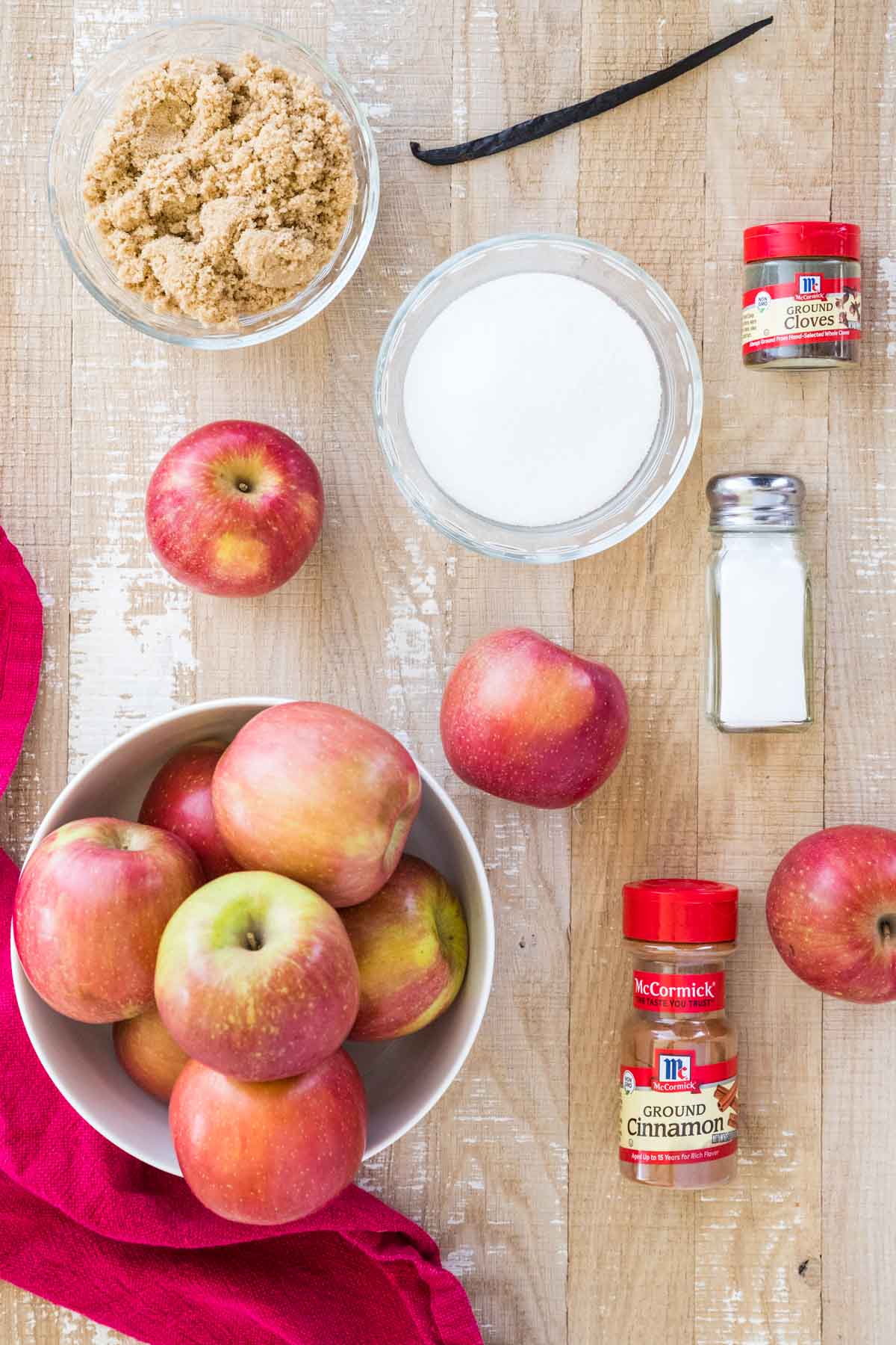 Ingredients for apple butter