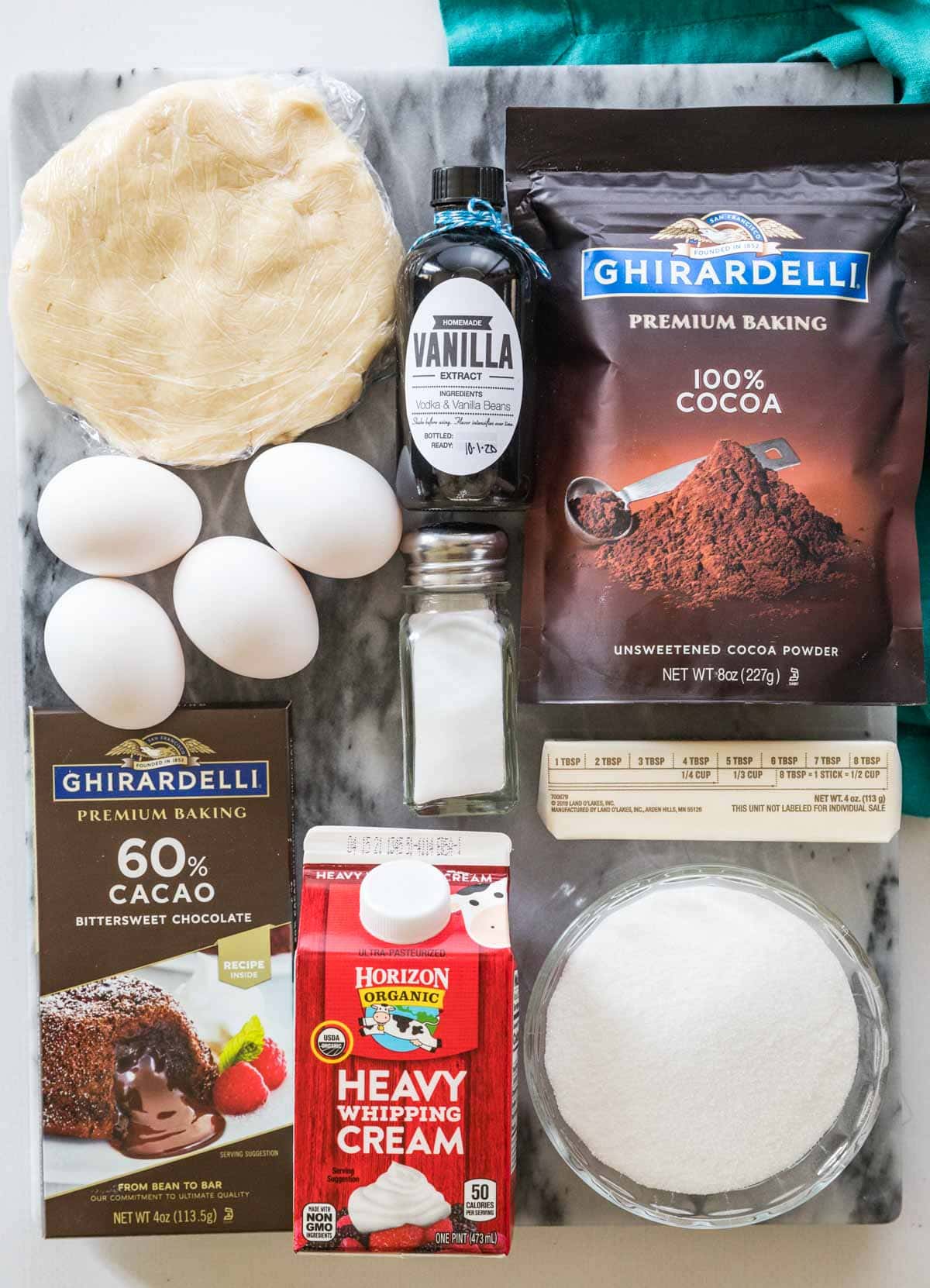 ingredients for chocolate chess pie