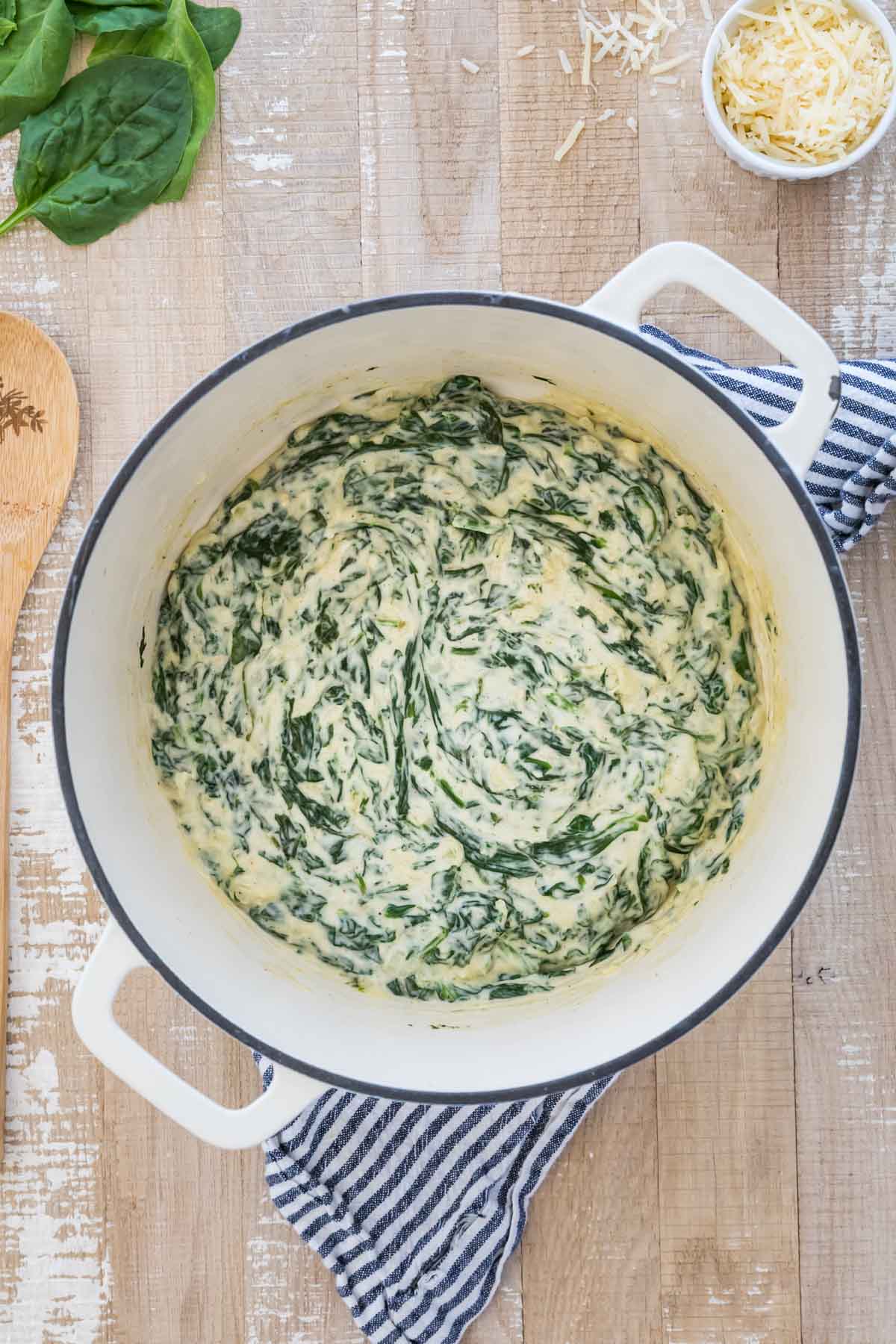 how do you thicken creamed spinach 