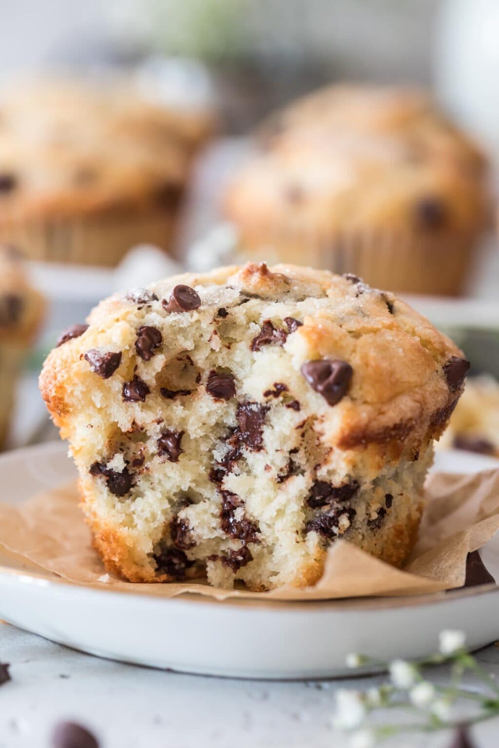 Bakery Style Chocolate Chip Muffins Sugar Spun Run