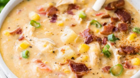 Easy Corn Chowder With TJ's Chicken-less Salt & Everything But The