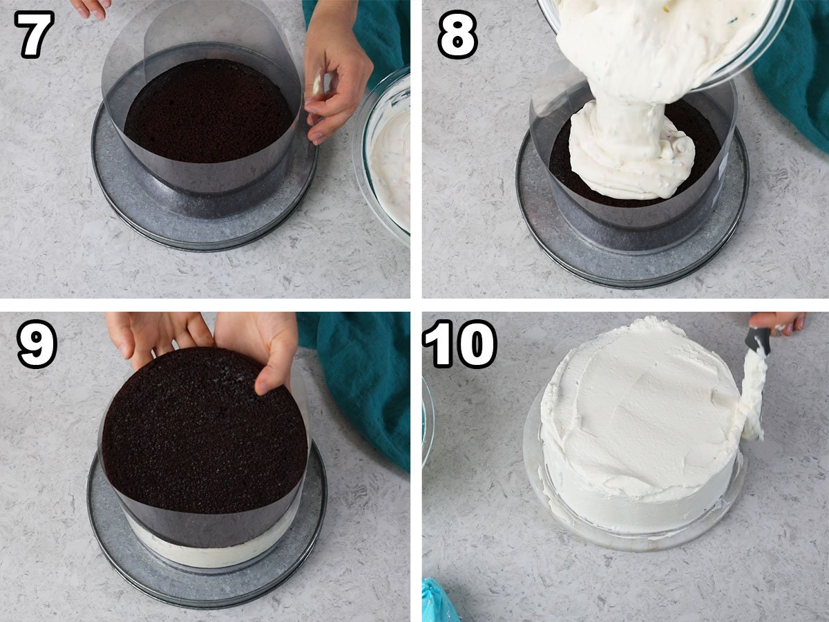 10 Minute ICE CREAM BIRTHDAY CAKE! Soft Chocolate Cake w/ Softy Ice Cream🍦🍰  Ice Cream Cake Recipe 