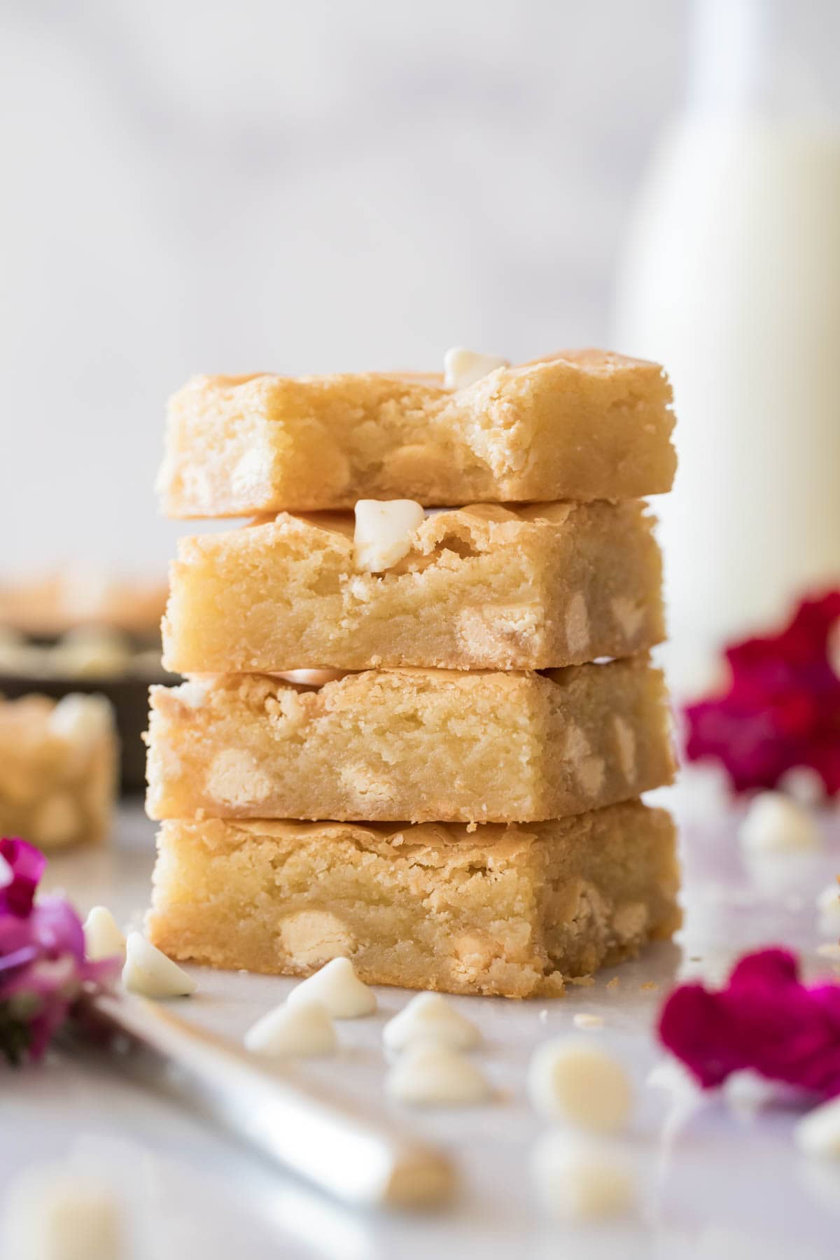 chewy white chocolate brownies