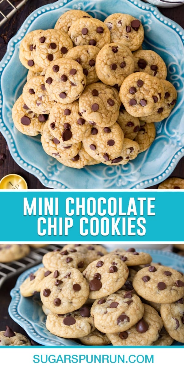 Mini Chocolate Chip Cookies - Sugar Spun Run