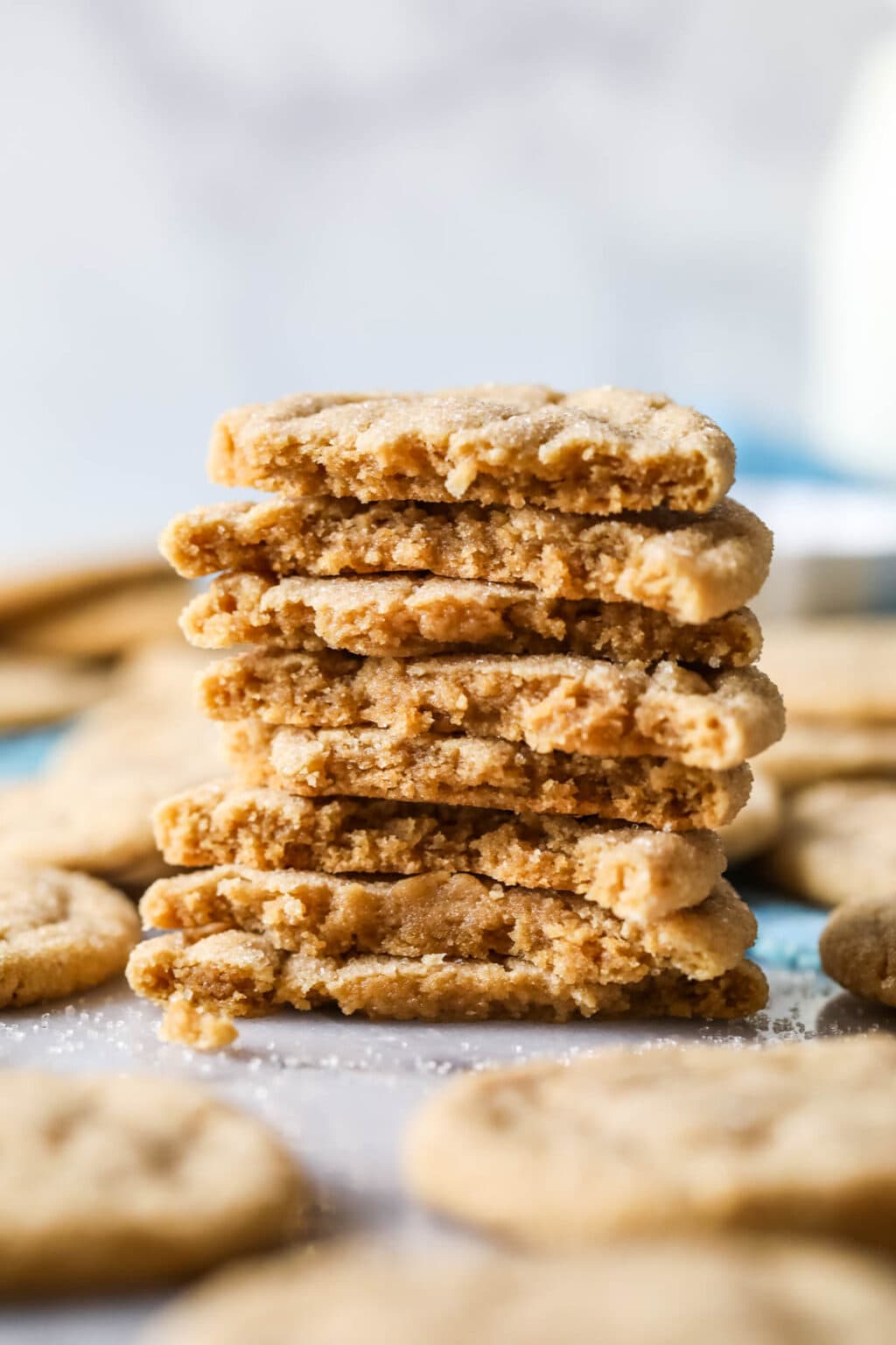 Peanut Butter Crinkle Cookies - Sugar Spun Run