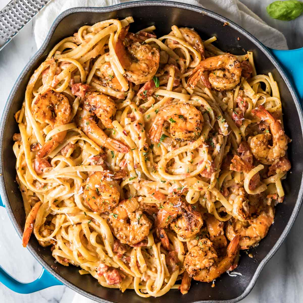 Cajun Shrimp Pasta - Sugar Spun Run