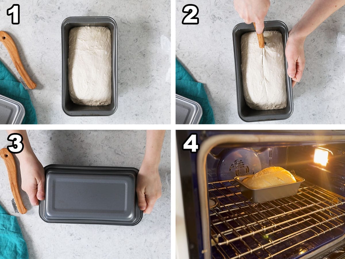 Baking sourdough in a loaf pan