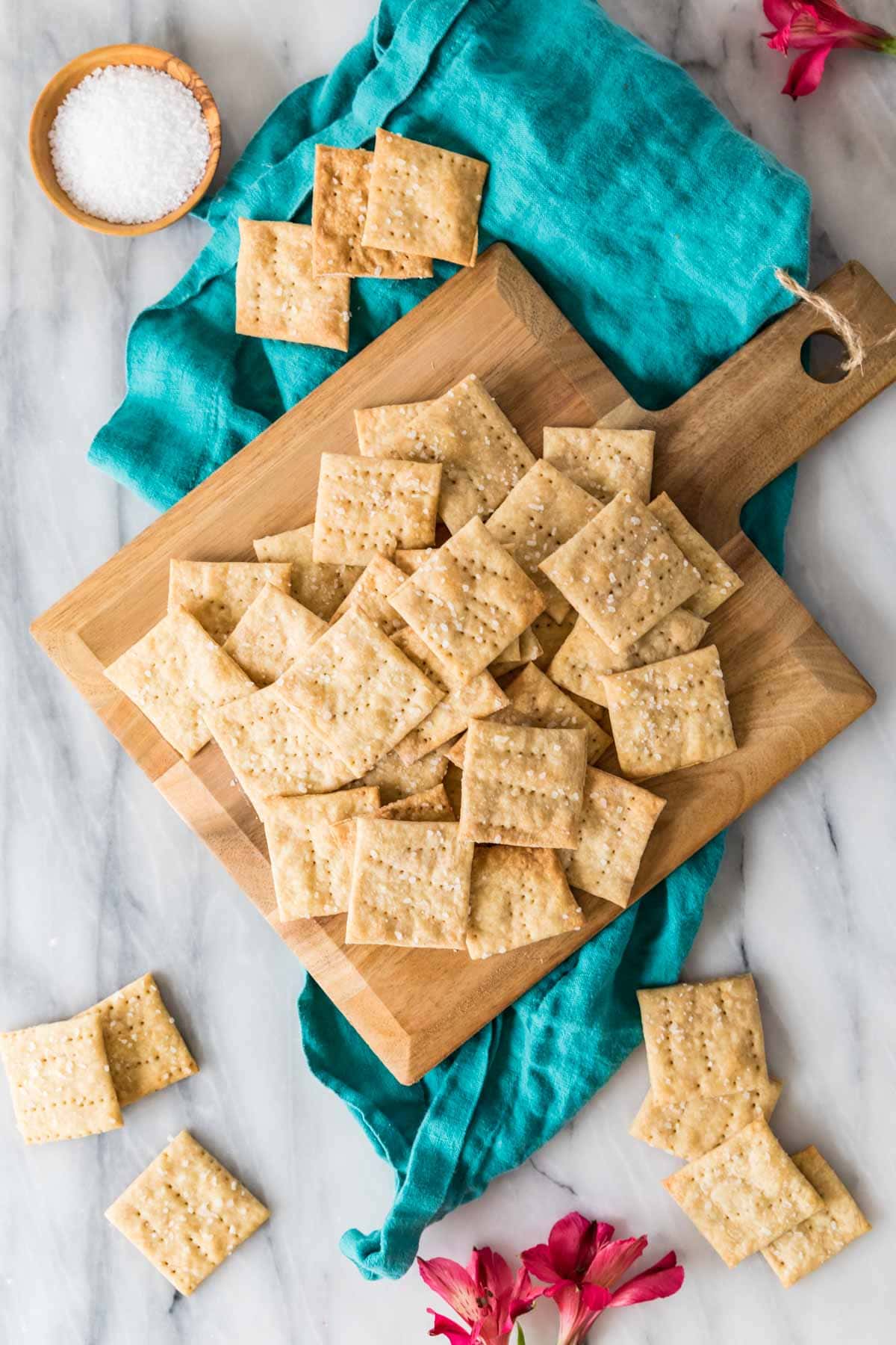 Sourdough Crackers with Olive Oil & Herbs