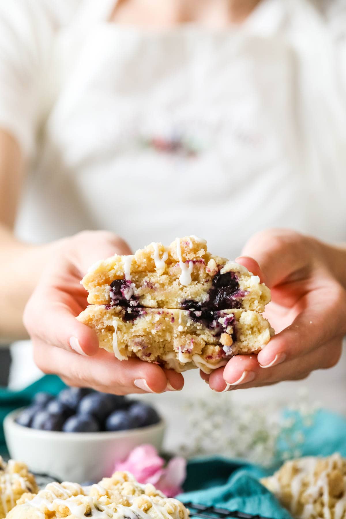 Blueberry Muffin Top Cookies - My Baking Addiction