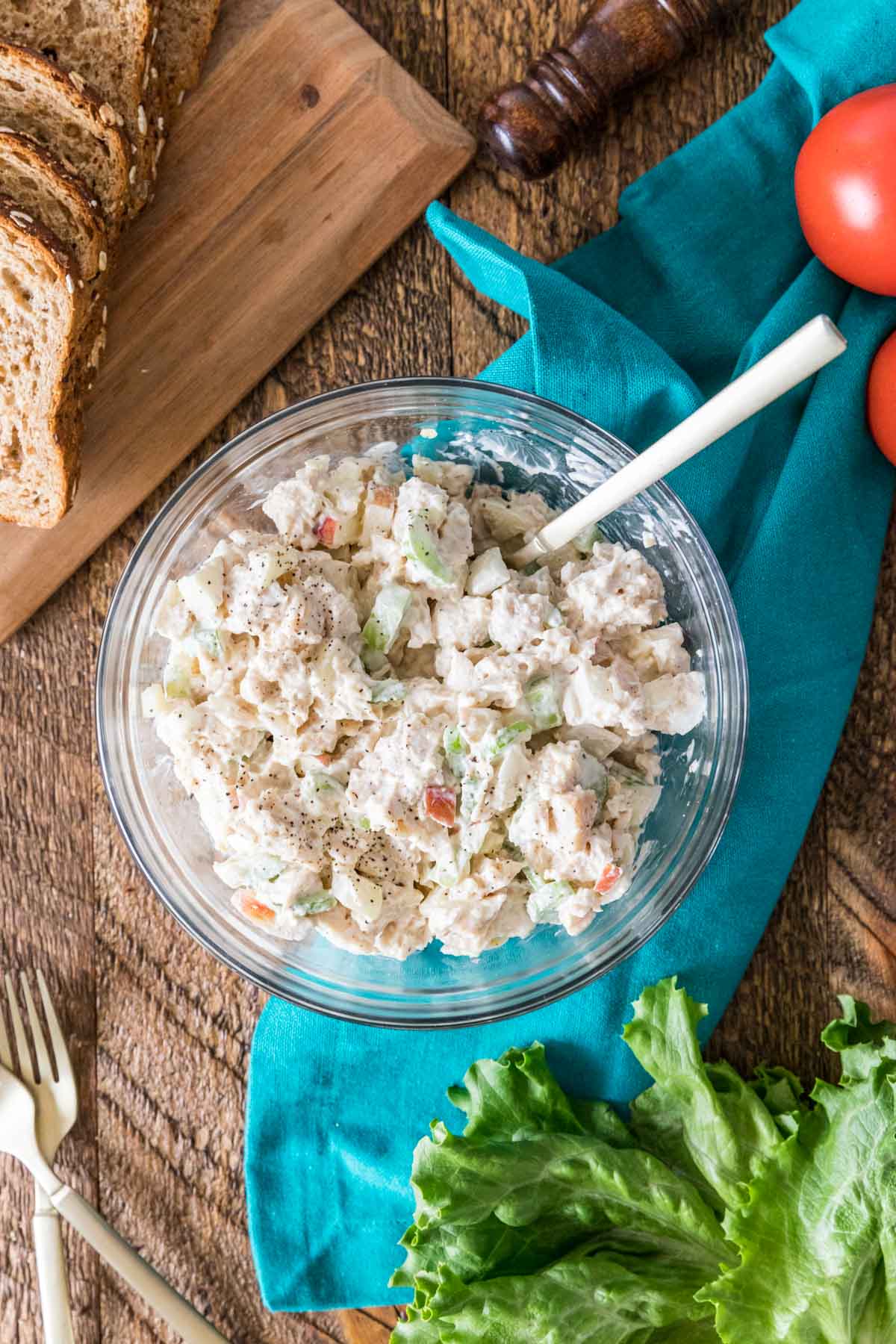 bowl of chicken salad