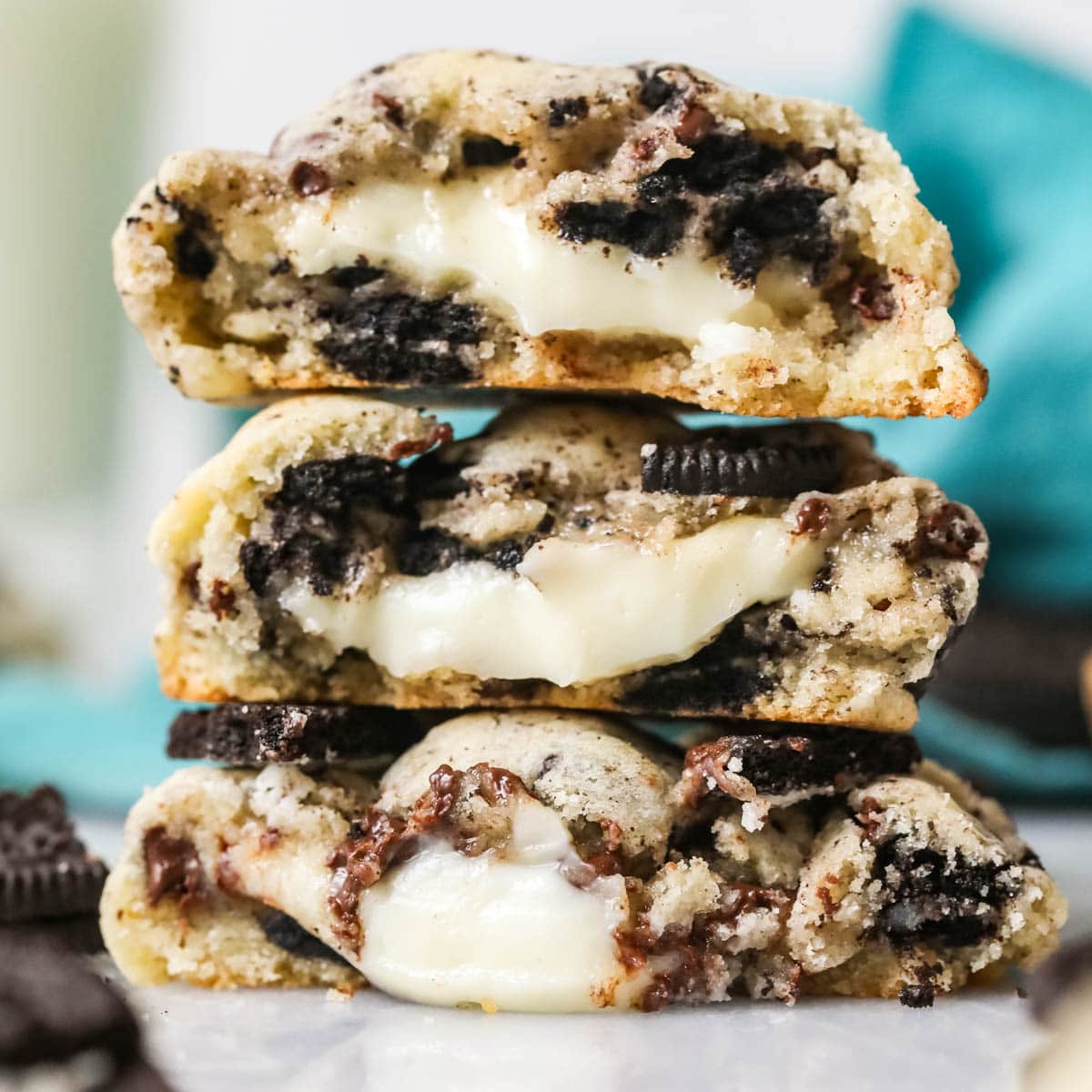 Oreo Cheesecake Cookies - Sugar Spun Run