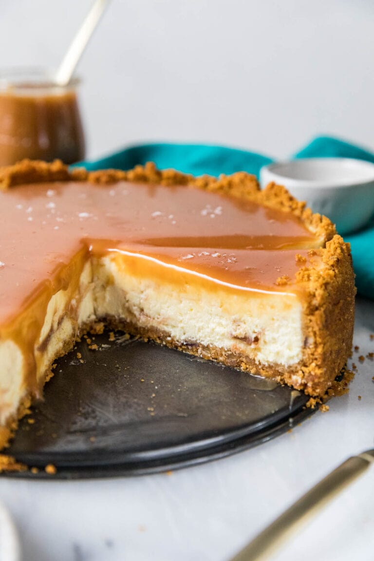 Salted Caramel Cheesecake - Sugar Spun Run