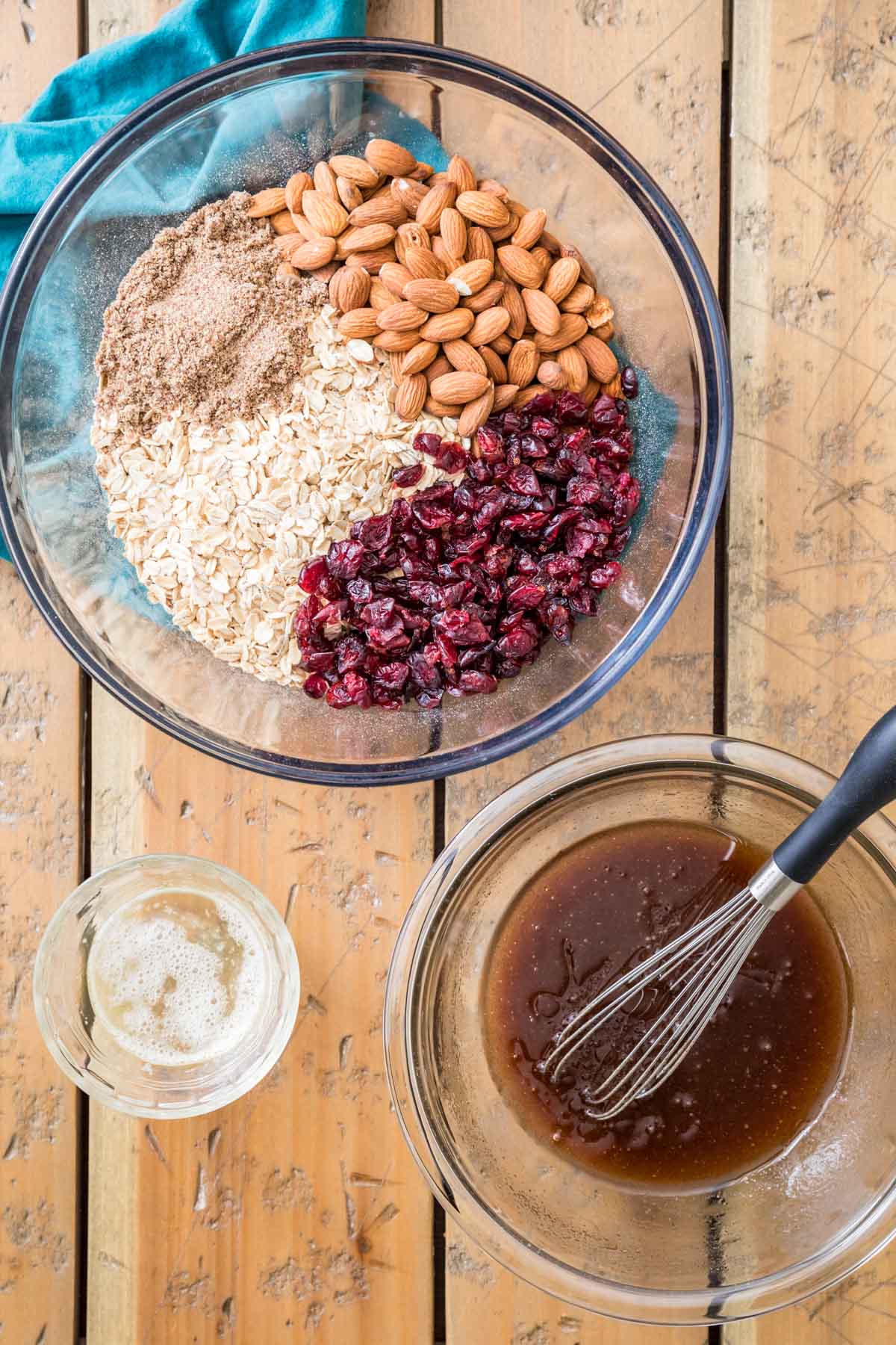 Ingredients needed for granola recipe