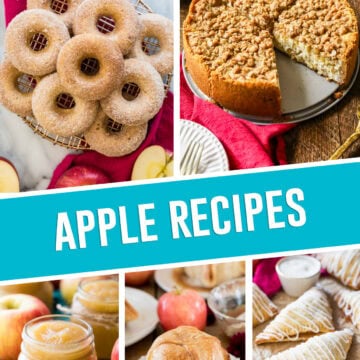 collage of apple recipes