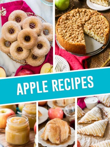 collage of apple recipes