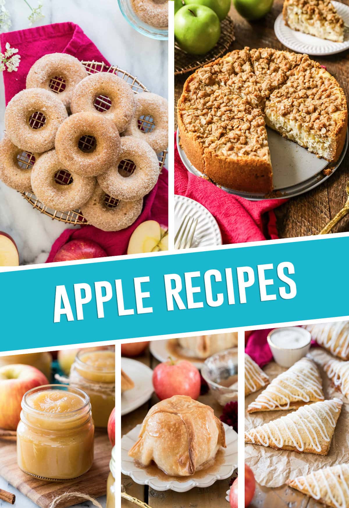 collage of apple recipes