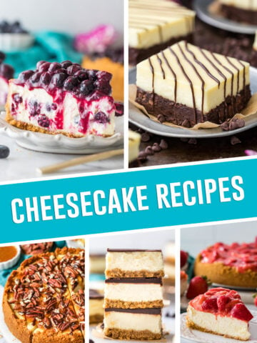 collage of cheesecake recipes