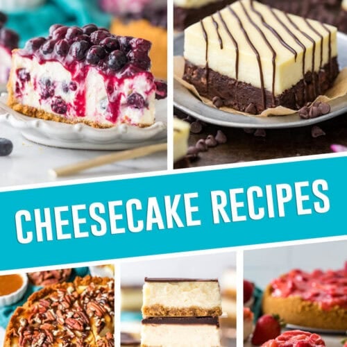 collage of cheesecake recipes