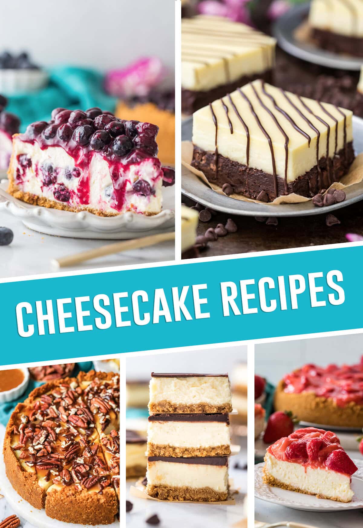 collage of cheesecake recipes