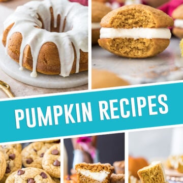 collage of pumpkin recipes