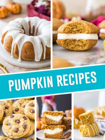 collage of pumpkin recipes