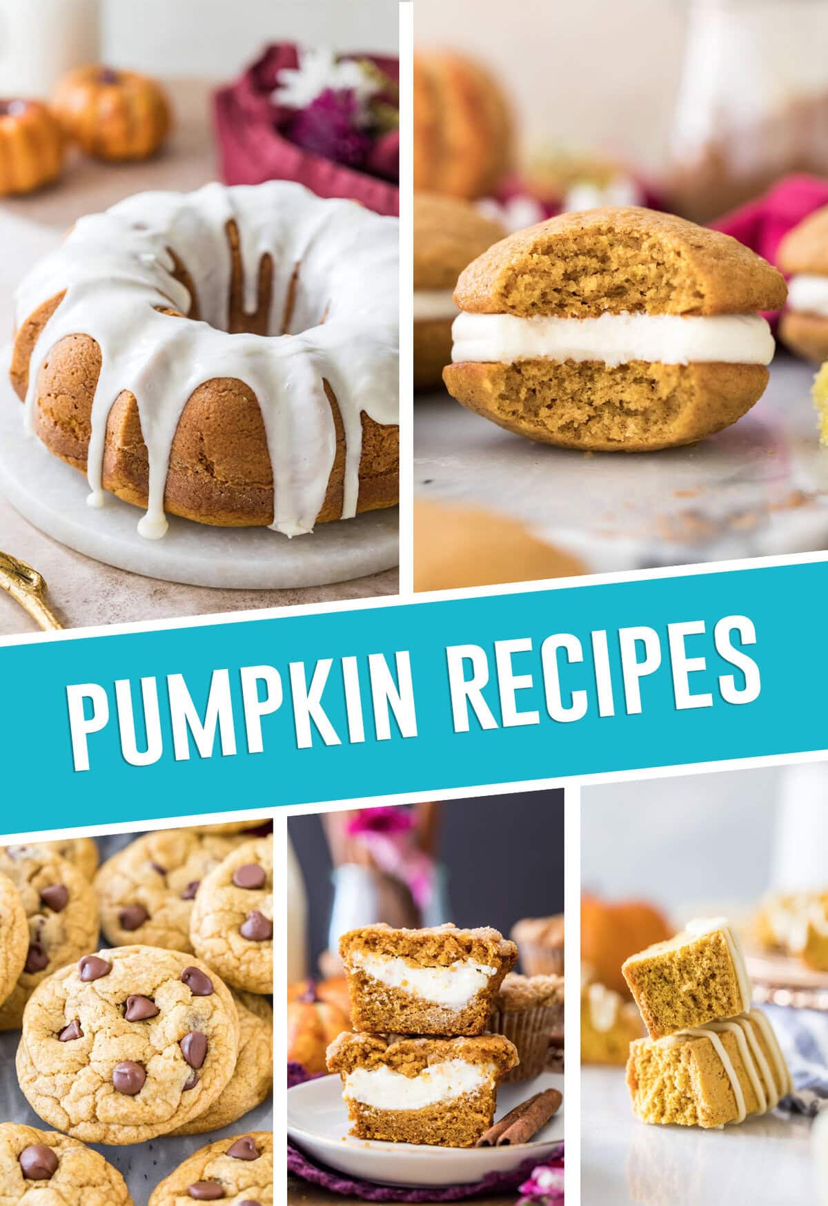 collage of pumpkin recipes