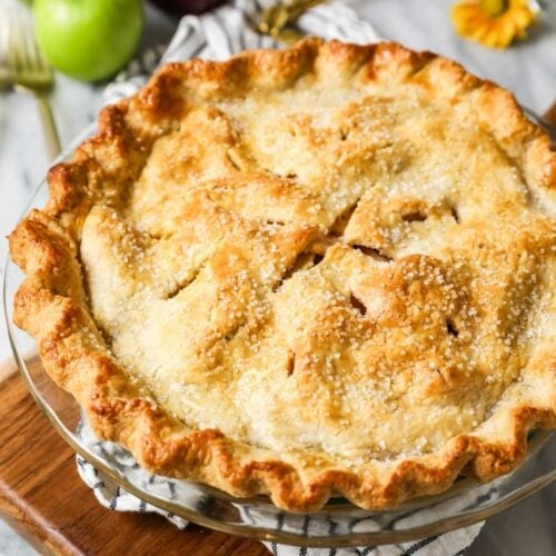 Pie made with a sourdough pie crust.