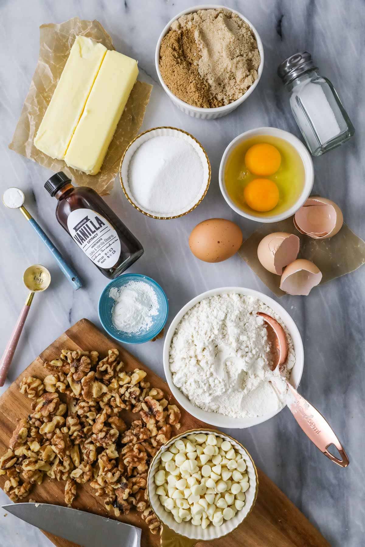 Ingredients for my blondie recipe